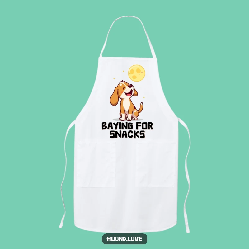 Funny Baying Hound Apron: Nocturnal Kitchen Style for Canine Comedy Chefs