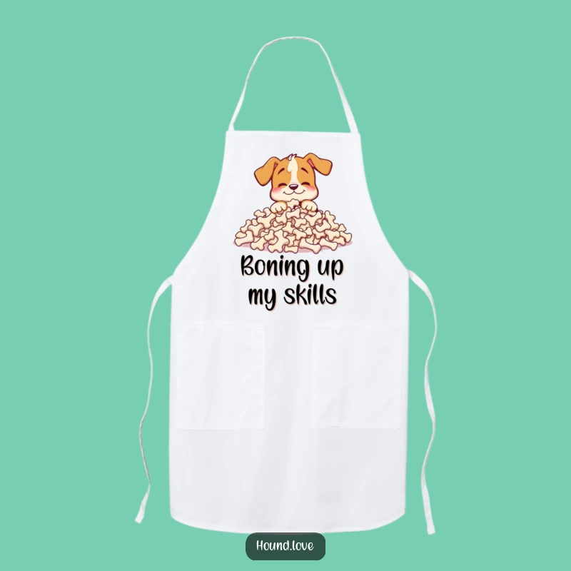 Funny Happy Hound Apron: Kitchen Bone Paradise, Humorous Gift