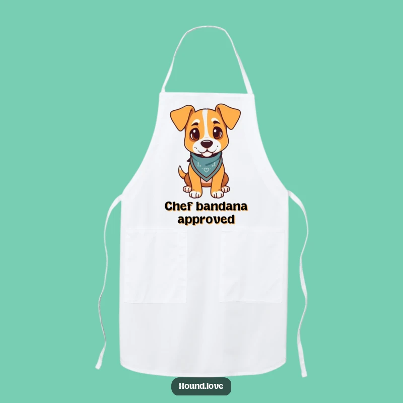 Funny Hound Bandana Apron: Cook Up Laughs in the Kitchen