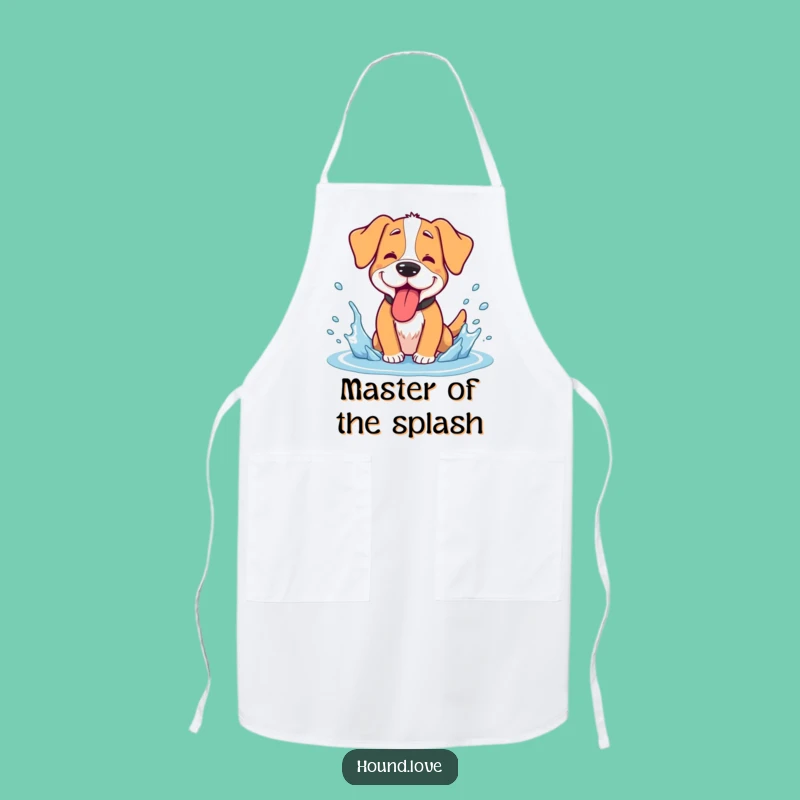 Funny Hound Splash Apron: Goofy Dog Chef - Kitchen Gift