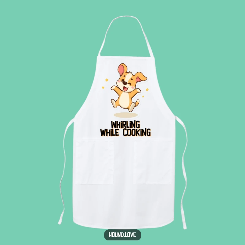 Funny Spinning Hound Apron - Hilarious Kitchen Gift for Delightful Cooks