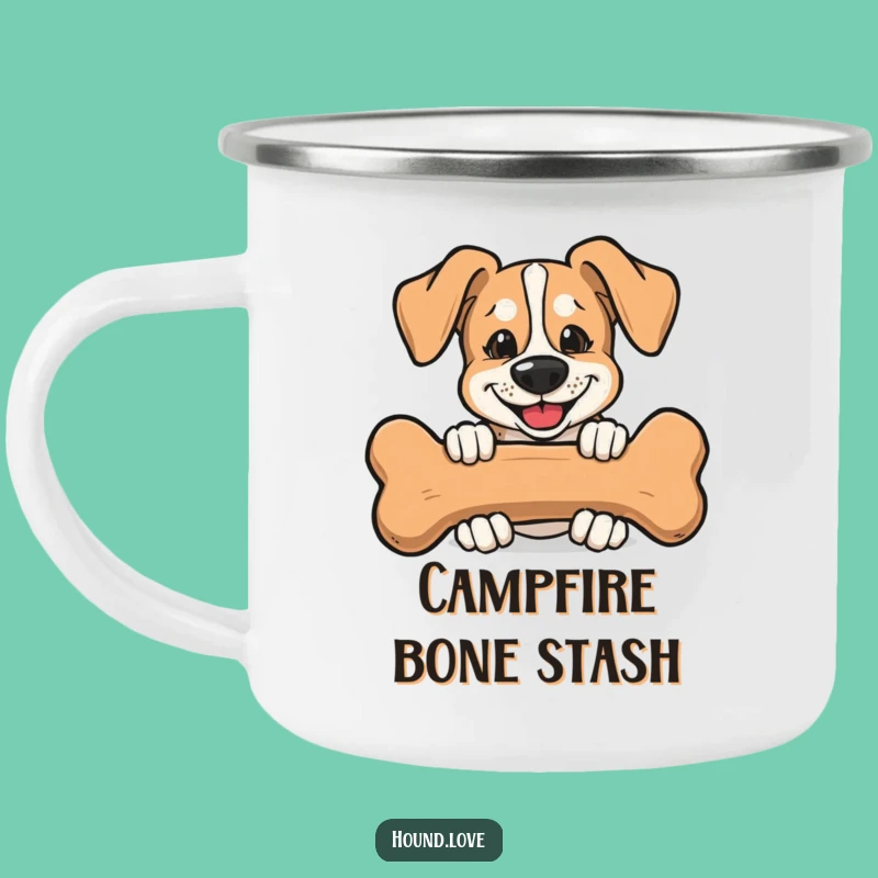 Funny Mischievous Hound Camping Mug: Adventure Snacks, Unique Funny Gift