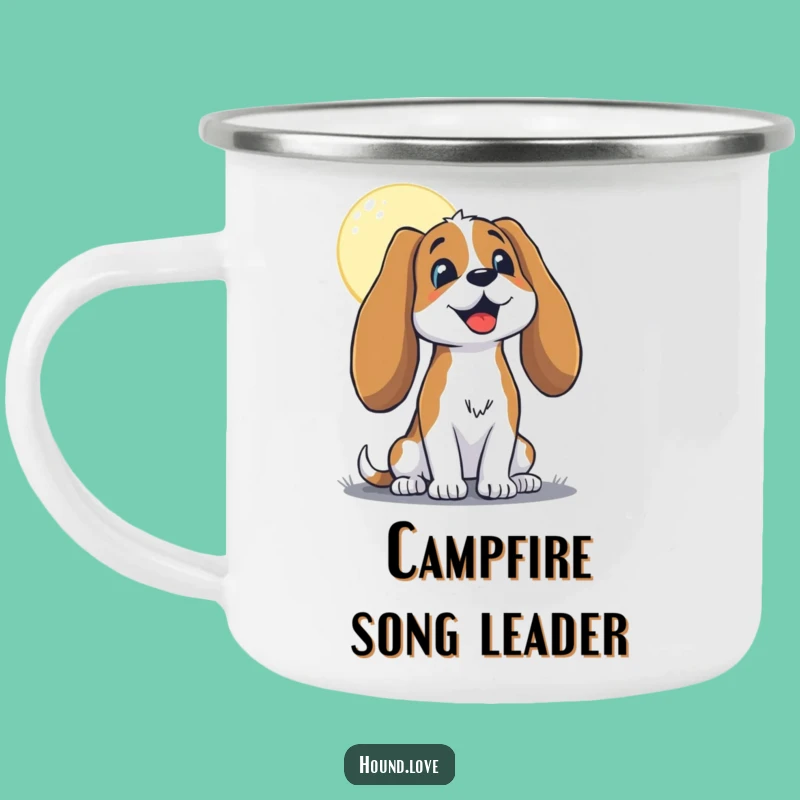 Funny Hound Moon Camping Mug - Howl at the Stars with Style!