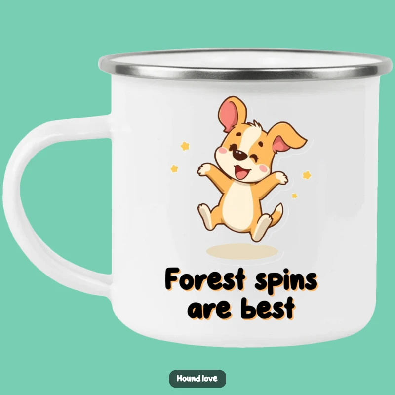 Funny Spinning Hound Camping Mug - Durable, Hilarious Gift for Outdoor Adventures