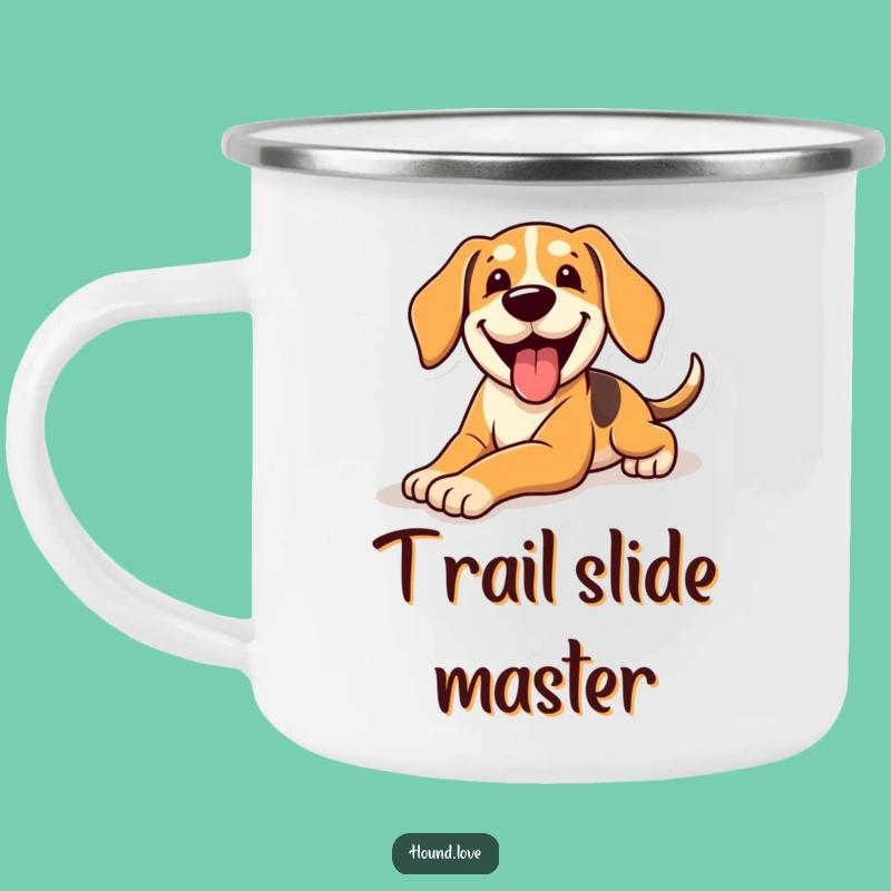 Funny Sliding Hound Camping Mug: Adventure Fuel, Hilarious Funny Gift