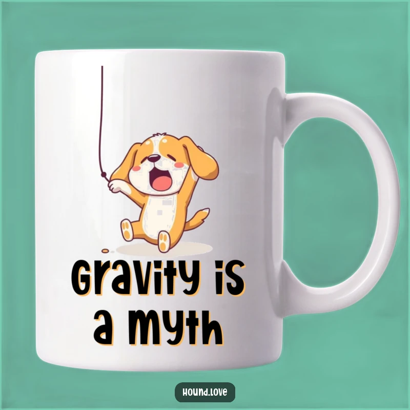Funny Falling Hound Mug - Comical Character Gift for Klutzy & Cute Moments