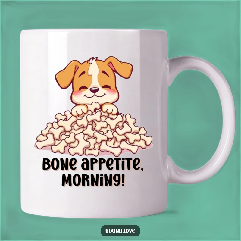 Funny Happy Hound Mug: Bone Heaven Bliss, Perfect Dog Lover Gift