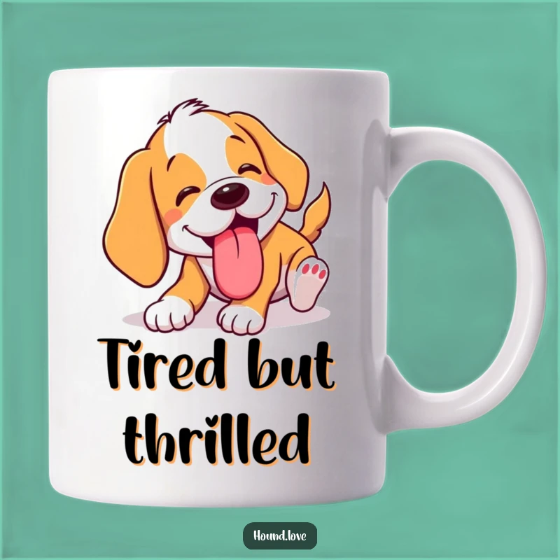 Funny Tumbling Hound Mug: Hilarious Mishaps Captured in a Perfect Dog Gift