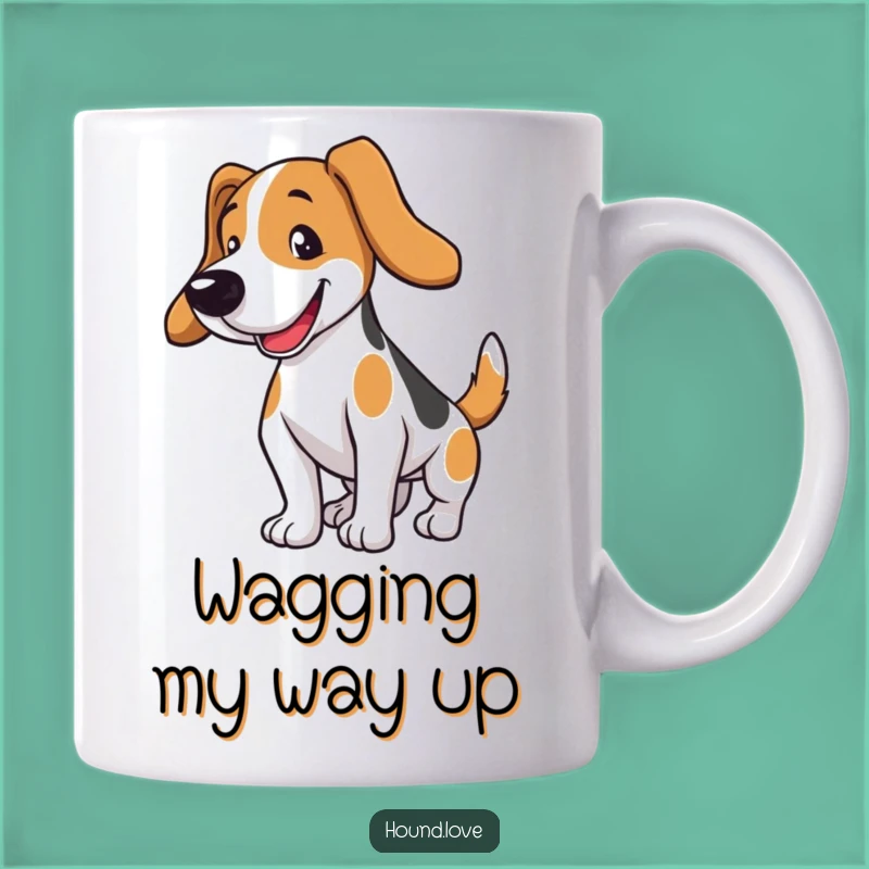Funny Hound Dog Mug: Wagging Tails and Laughter Make a Hilarious Gift
