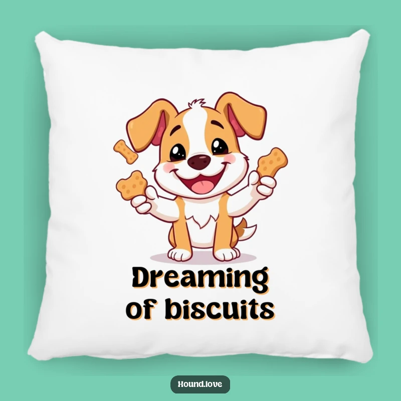 Funny Hound Dog Biscuit Juggling Pillow - Comfy & Hilarious Home Decor