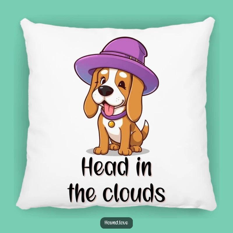 Funny Hat Hound Pillow: Cozy Comfort with a Hilarious Fashion Statement