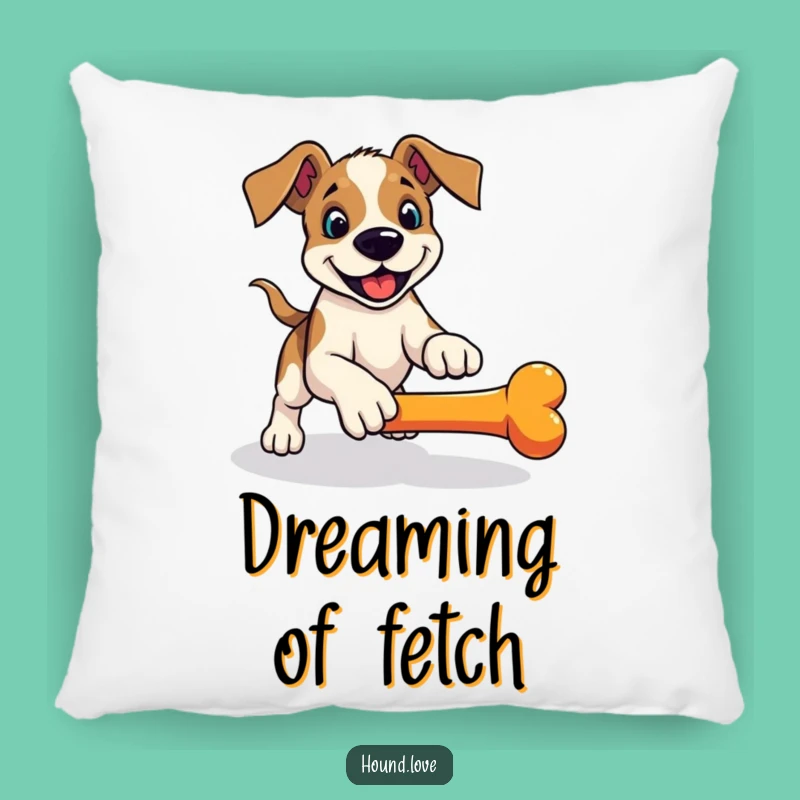 Funny Hound Fetch Pillow: Playful Pounce Comfort - Fun Gift