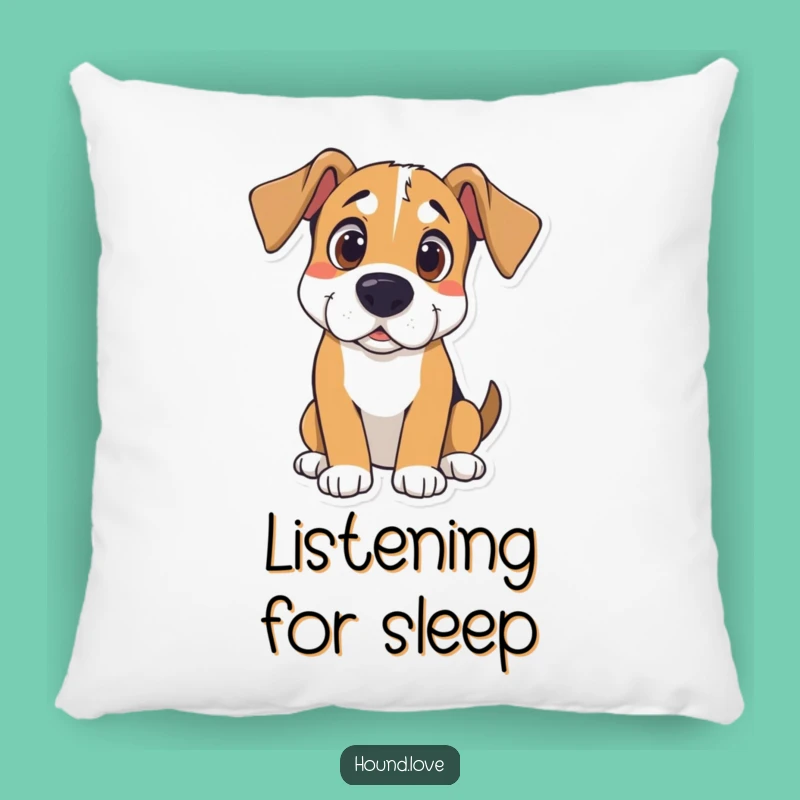 Funny Listening Hound Dream Pillow: Comedic Comfort for the Curious