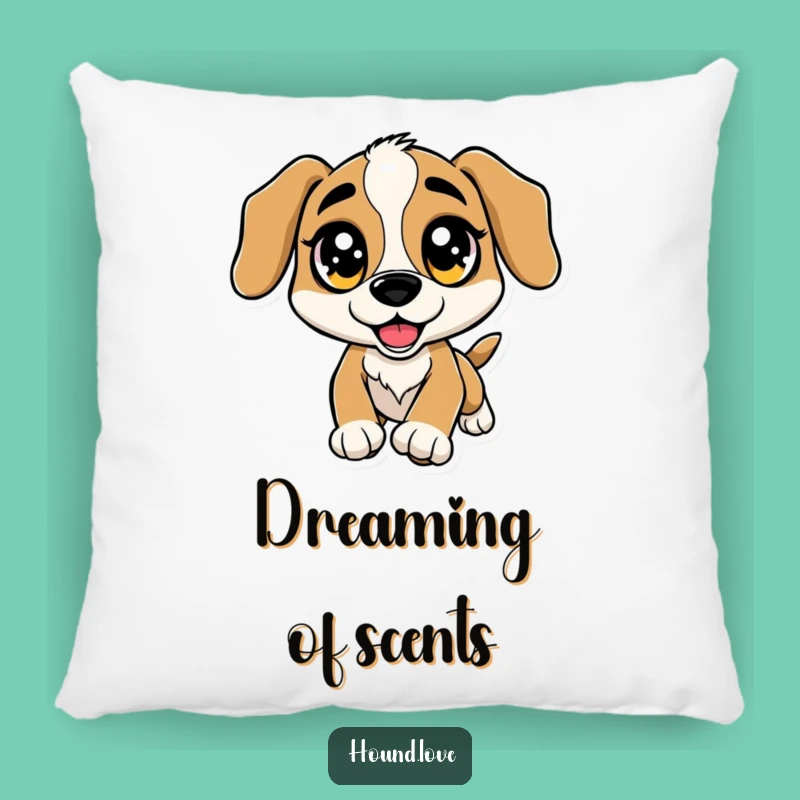 Funny Sparkle Eye Hound Pillow - Cozy Excited Leap Cushion, Sweet Funny Gift