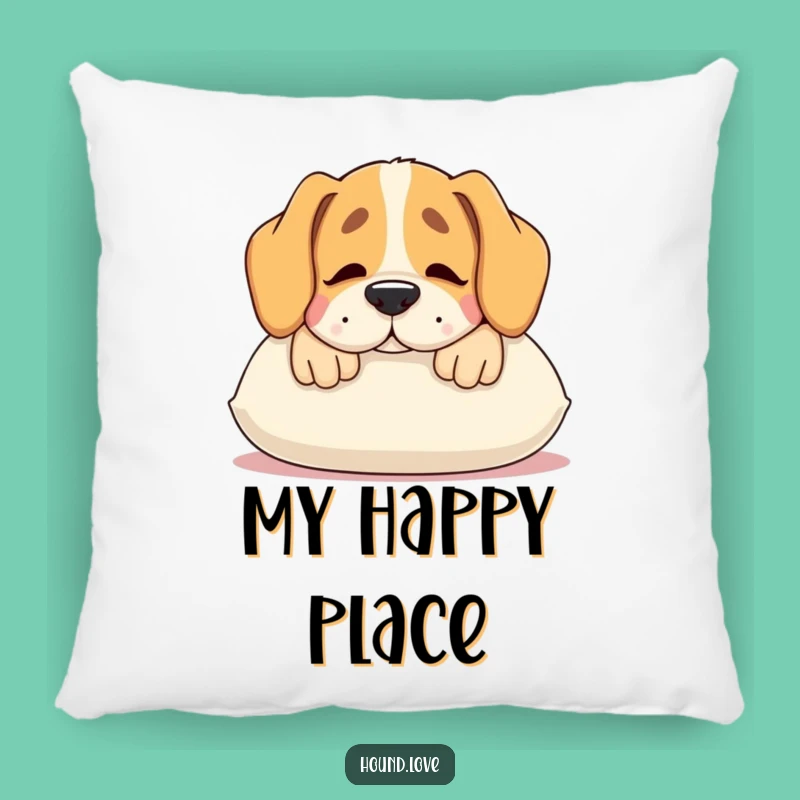 Funny Hound Pillow Pillow: Contented Dog Comfort - Plush Gift