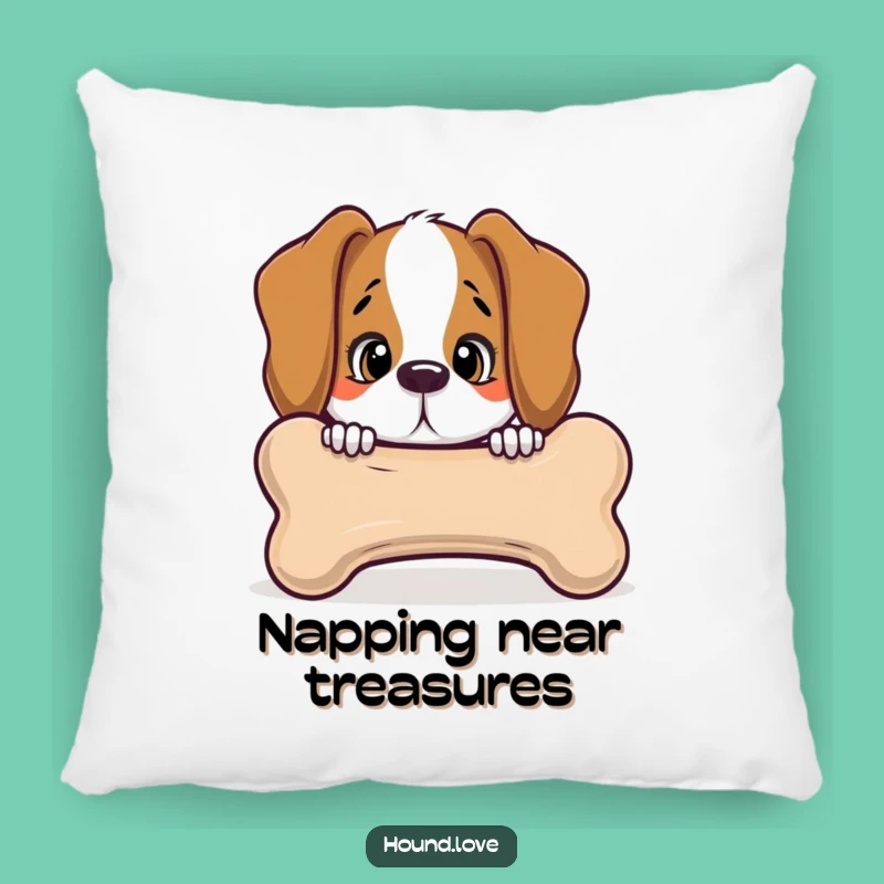 Funny Hound Bone Pillow - Cozy Comfort with Curious Humor!