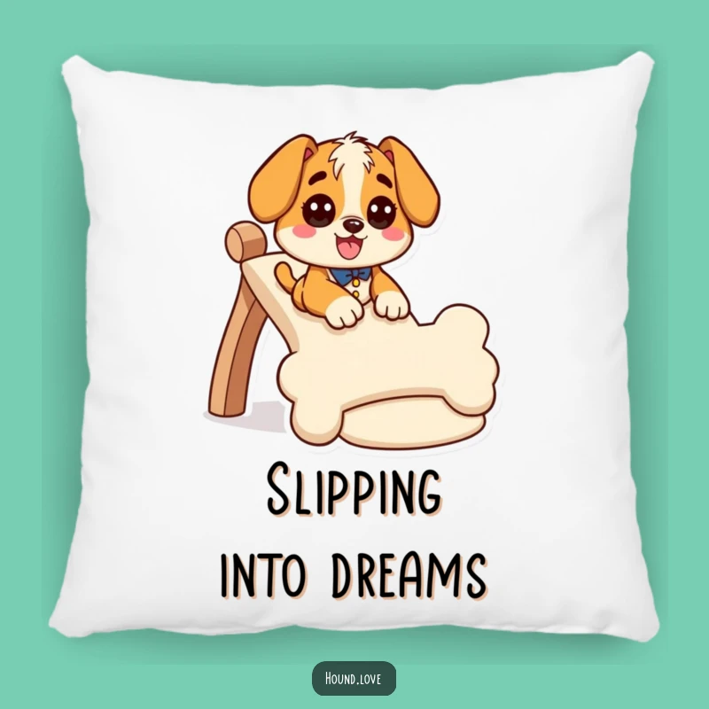 Funny Giddy Hound Pillow: Soft Slide Joy, Cozy Gift