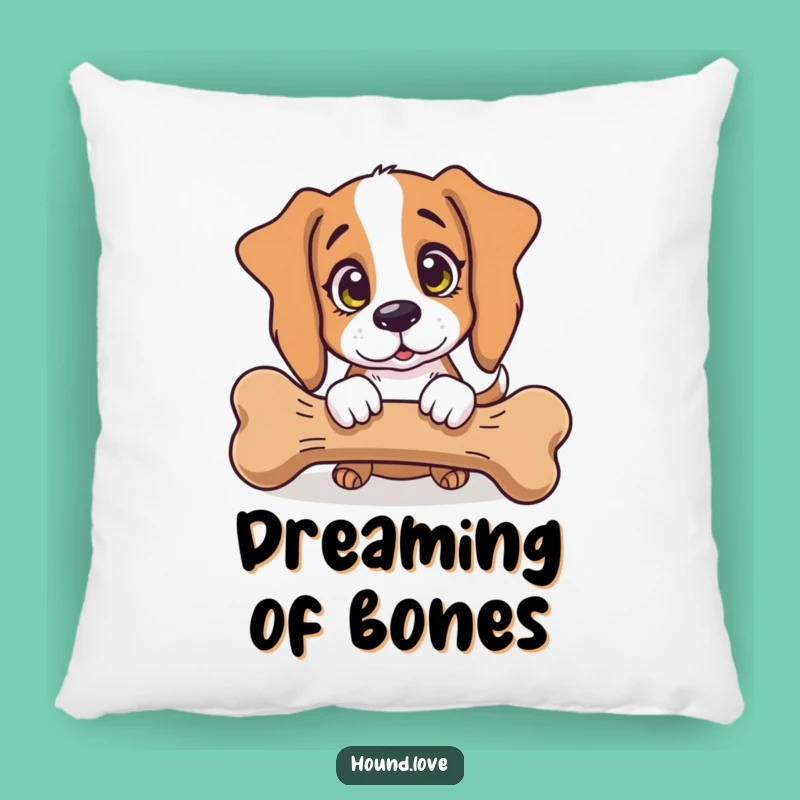 Soft Funny Hound Dog Pillow: Innocent Eyes Want Giant Bone, Comfy & Hilarious Home Decor
