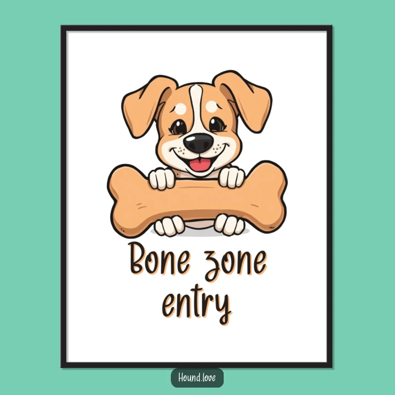 Funny Mischievous Hound Digital Print: Instant Grins, Framable Funny Gift