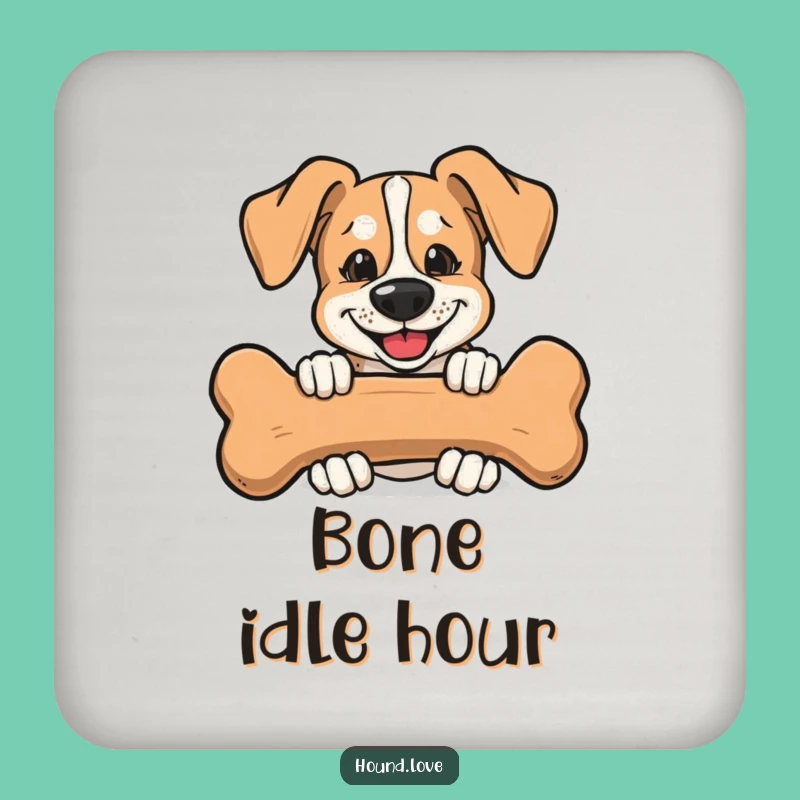 Funny Mischievous Hound Coasters: Protect Your Peace, Charming Funny Gift