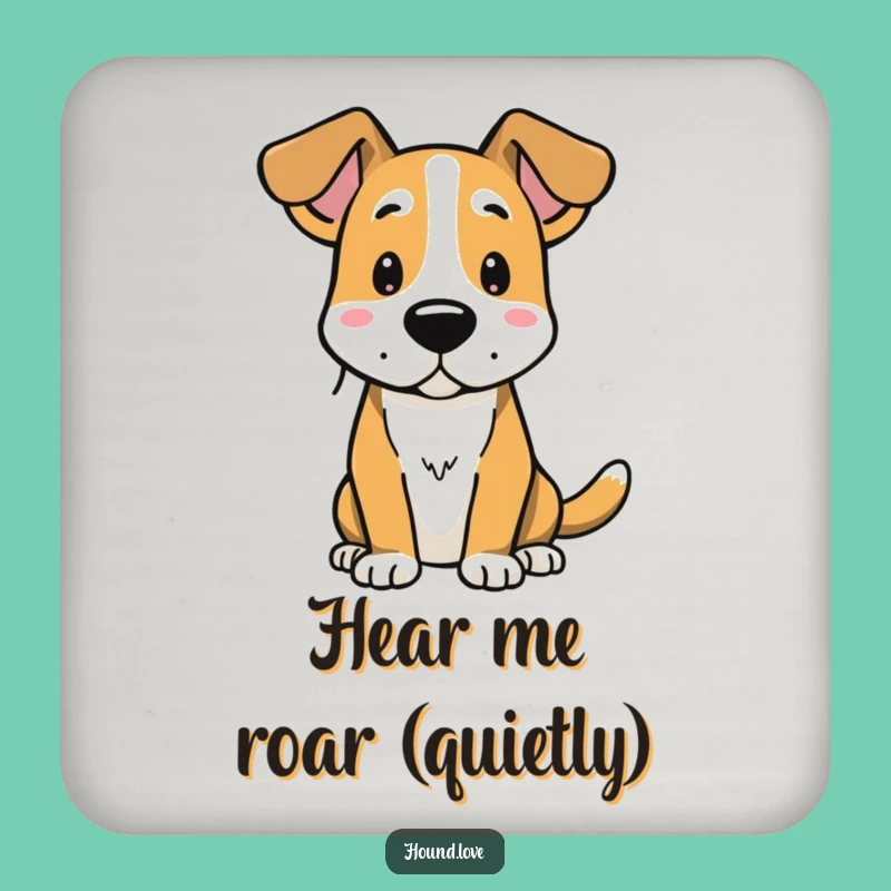 Funny Hound Dog Coaster Set, Alert Ears Protection, Humorous Drink Gift