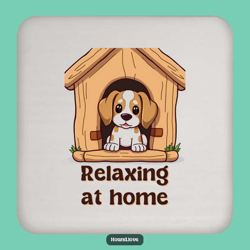 Funny Hound Drink Coaster: Curious Protection, Cute Funny Gift