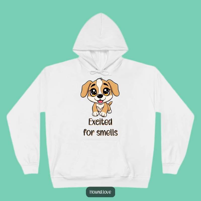 Funny Sparkle Eye Hound Hoodie - Cozy Excited Leap Sweatshirt, Awesome Funny Gift