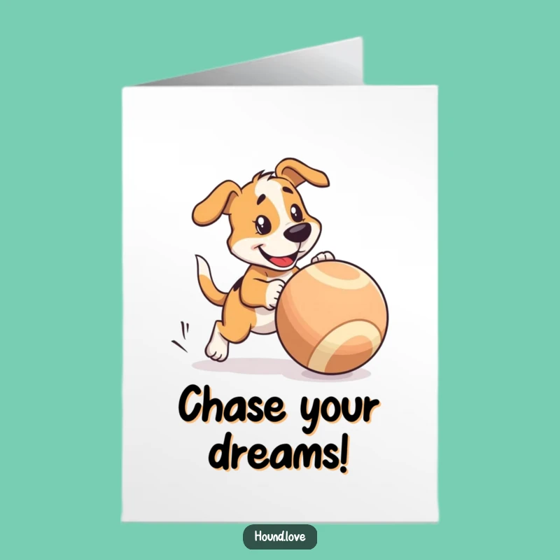 Free Printable Hound Birthday Card: Playful Pup Downloadable Gift
