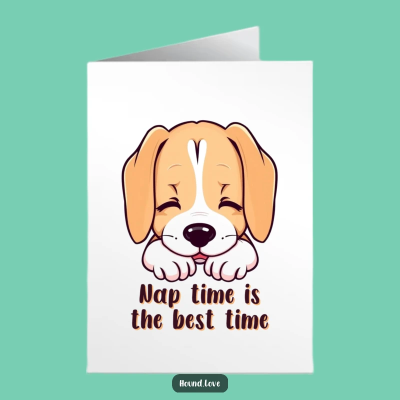 Free Printable Dog Birthday Card: Relaxed Hound for a Chill Birthday Wish!