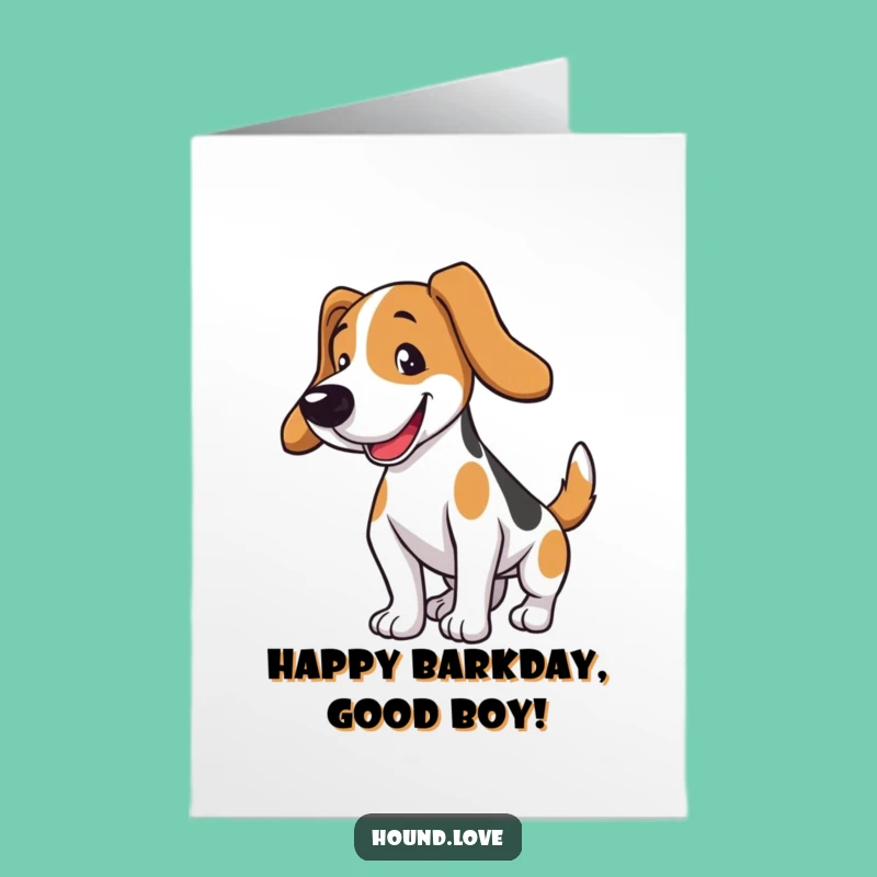 Waggy Tail Birthday Card Free Printable: Happy Hound Downloadable Gift