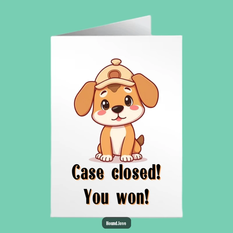 Free Printable Funny Hound Detective Congrats Card - Curious Downloadable Gift