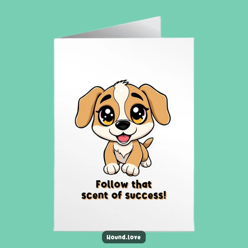 Free Printable Funny Hound Sparkle Eyes Congrats Card - Excited Downloadable Gift