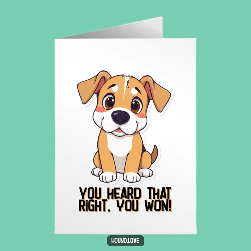 Free Printable Congratulations Card: Curious Hound Hears the Good News!