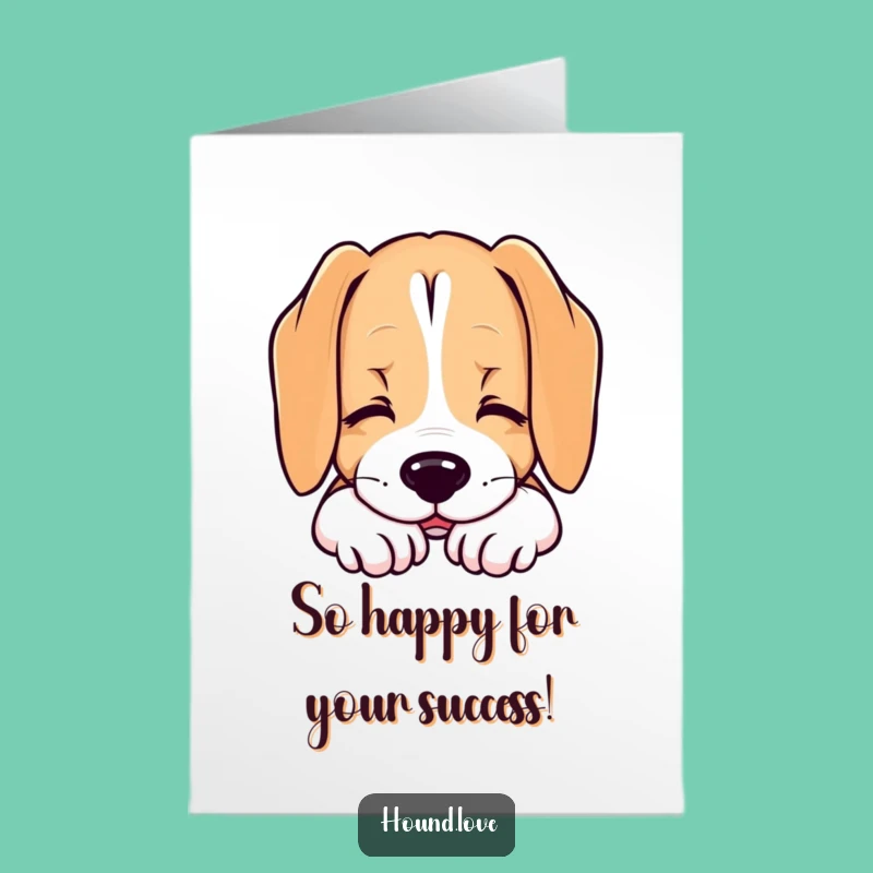 Free Printable Dog Congratulations Card: Content Hound for Your Relaxed Success!