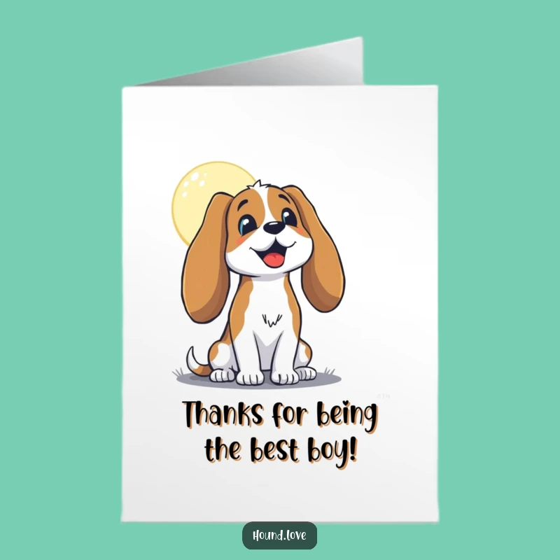 Free Printable Thank You Card: Hound Howling Moon Gratitude Downloadable