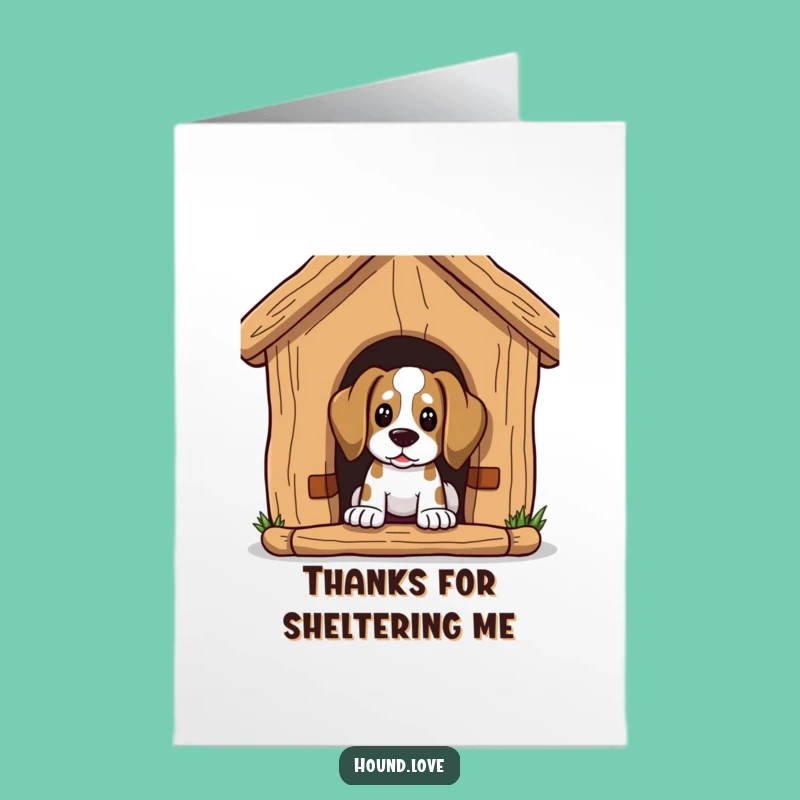 Free Printable Thank You Hound Card: Home Sweet Thanks Downloadable Gift