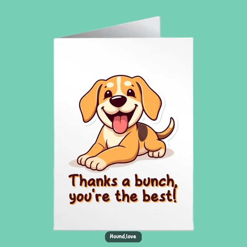 Free Printable Thank You Card: Goofy Sliding Hound, Perfect DIY Downloadable Gift