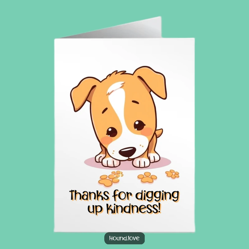 Free Printable Thank You Card: Sniffing Hound, Perfect DIY Downloadable Gift