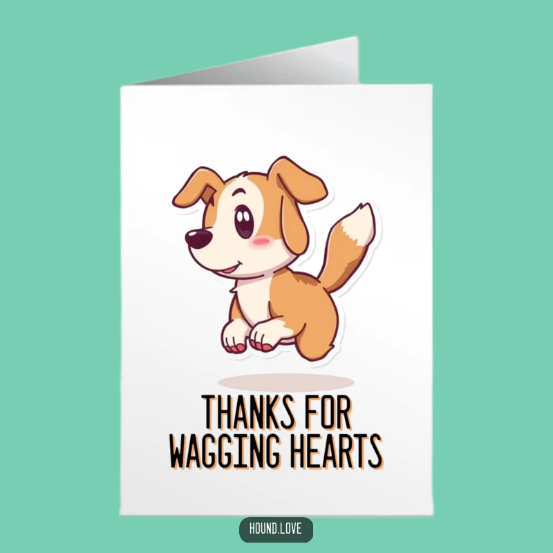 Free Printable Hound Thank You Card: Tail Wagging Gratitude Downloadable Gift