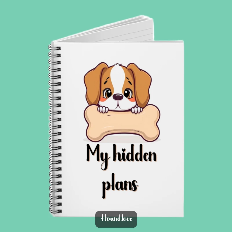 Funny Hound Bone Notebook - Jot Down Secrets with Curious Fun!