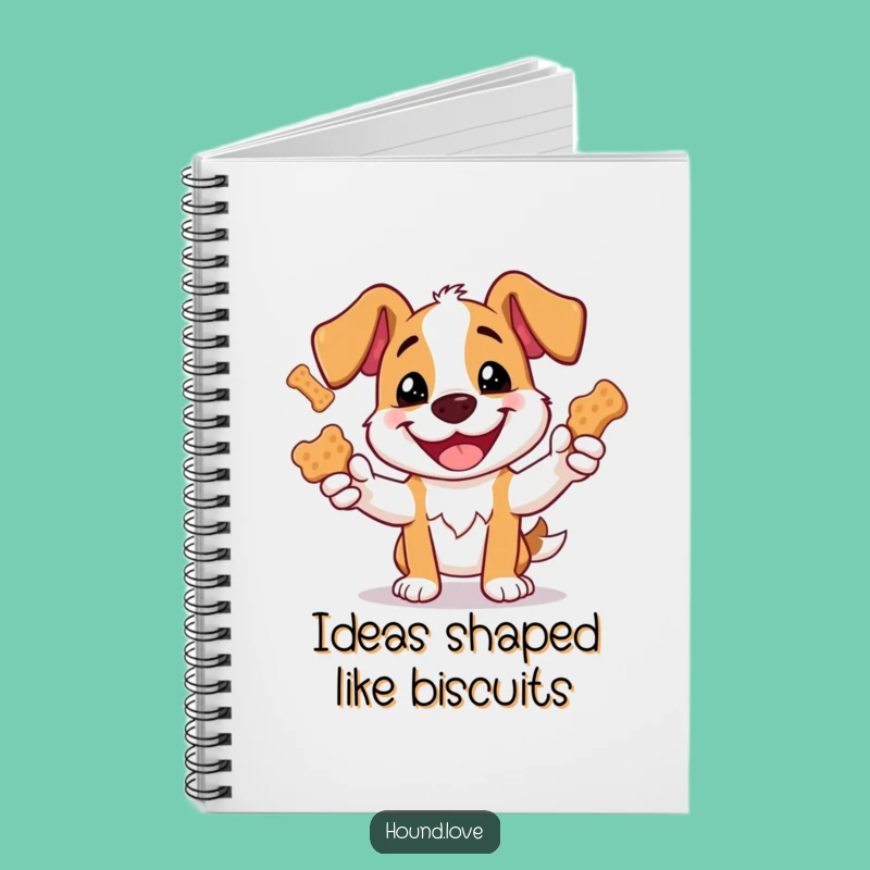 Funny Hound Dog Biscuit Juggling Notebook - Jot Down Laughs & Ideas