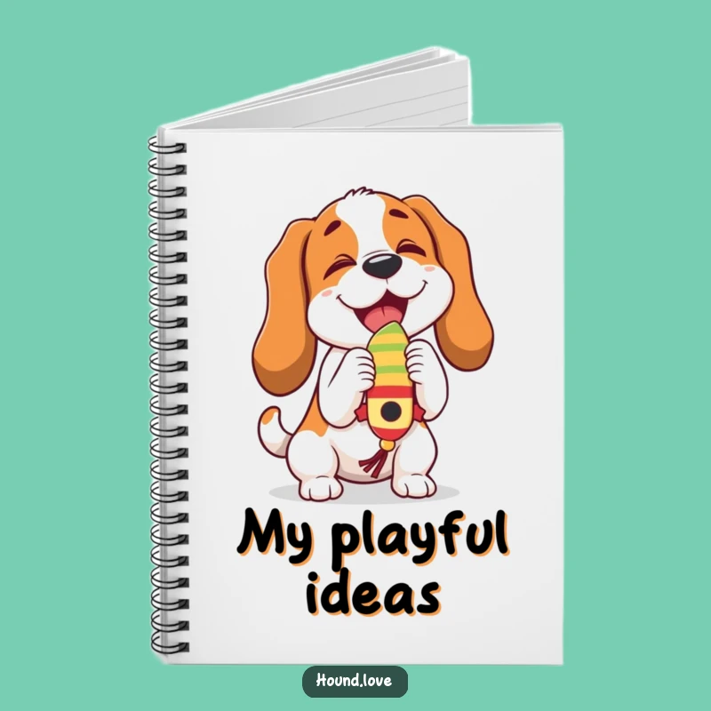 Funny Playful Hound Notebook: Wiggling Toy Journal, Hilarious Funny Gift