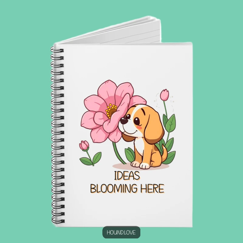 Funny Hound Sniffing Notebook: Journal Your Thoughts with Floral Dog Humor