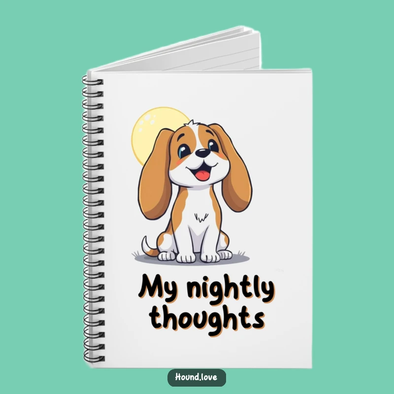 Funny Hound Moon Notebook - Jot Down Howls with Floppy Eared Fun!