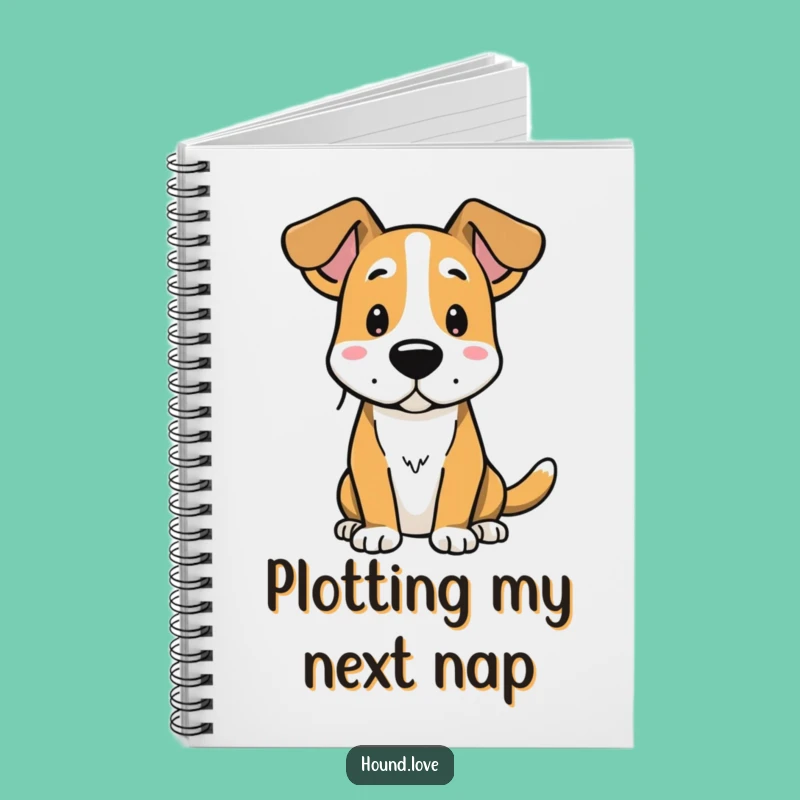 Funny Hound Dog Notebook, Alert Ears Journal, Jot Down Laughs Gift