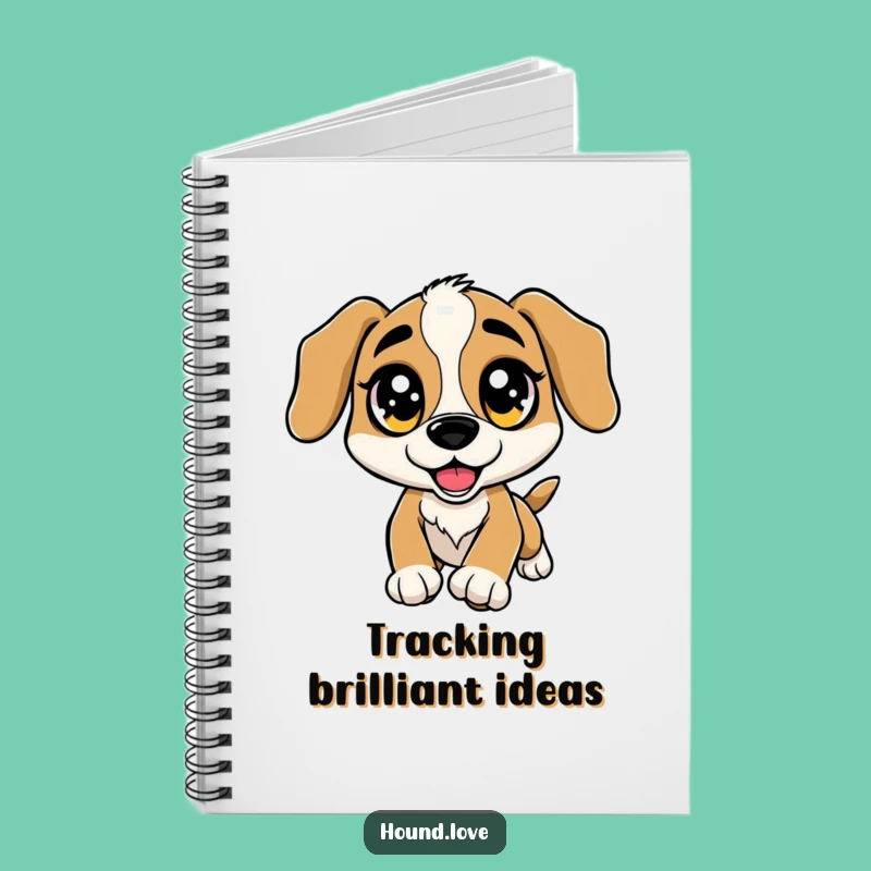 Funny Sparkle Eye Hound Notebook - Excited Leap Journal, Encouraging Funny Gift