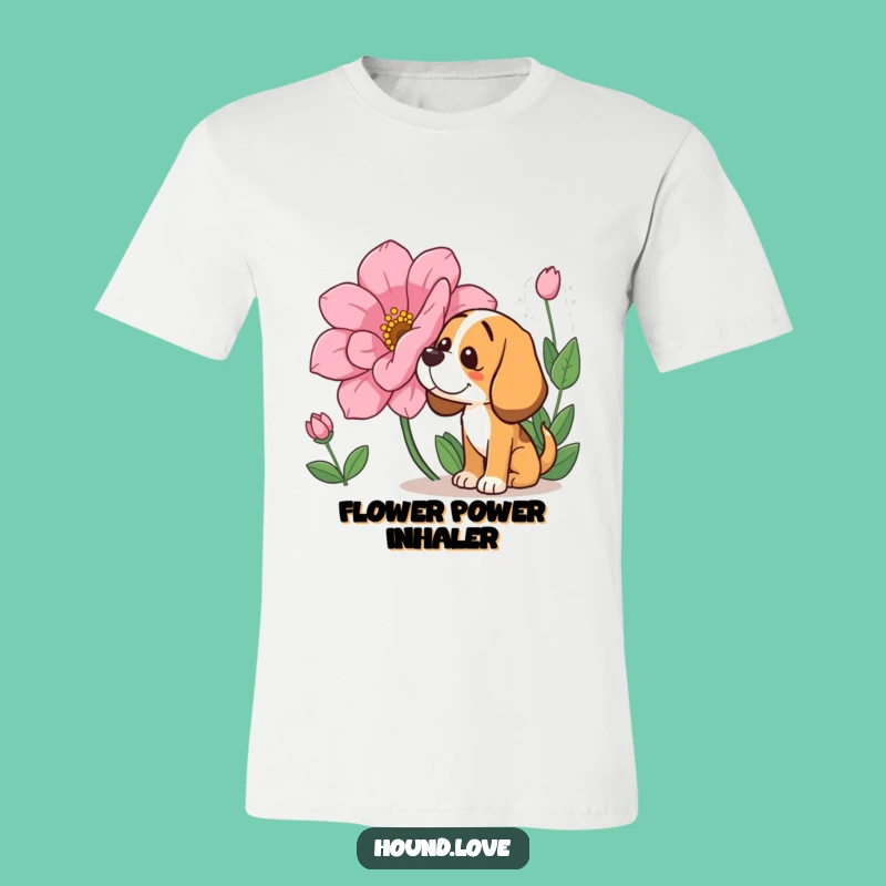 Funny Hound Sniffing T-Shirt: Whimsical Dog Apparel for Nature Lovers and Jokers