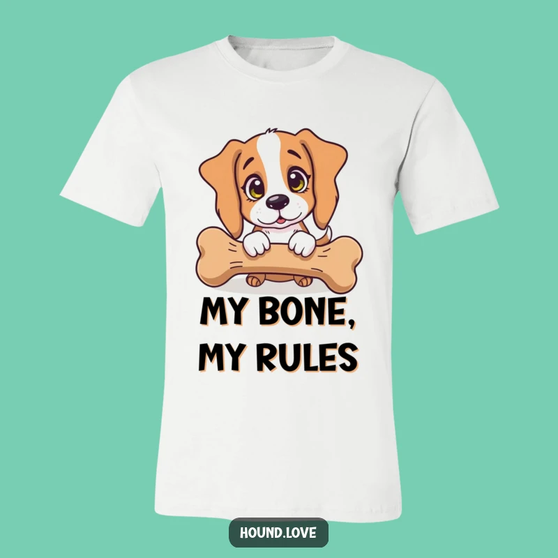 Funny Hound Dog T-Shirt: Innocent Eyes Begging for Giant Bone, Ultimate Dog Lover Tee