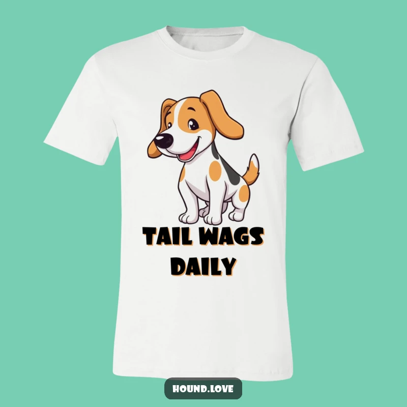 Funny Hound Dog T-Shirt: Show Your Joy with this Wagging Tail Tee Gift