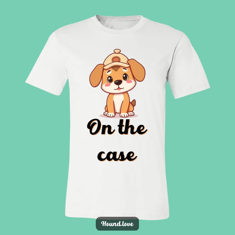 Funny Detective Hound T-Shirt - Curious Pose Tee, Great Funny Gift for Pups